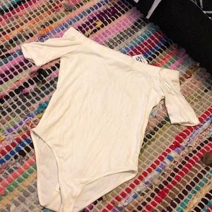 Off the shoulder leotard